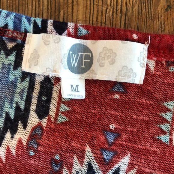 WF Aztec Print T-shirt Size Medium runs Small - Picture 4 of 6